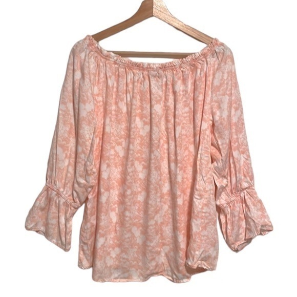 Laurie Felt‎ Tencel Lace Printed Blouse Women’s Size Medium Floral Pink - Picture 4 of 10